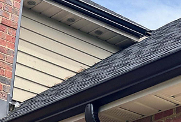 Gutter replacement on a home